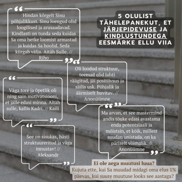 5 olulist tähelepanekut, et järjepidevuse ja kindlustundega eesmärke ellu viia - Image 3