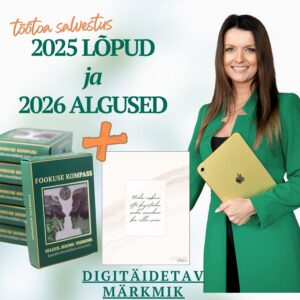 Täiskomplekt: Fookuse Kompass + digimärkmik + töötoa „2025 lõpud ja 2026 algused“ salvestus